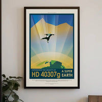 HD 40307g Adventure Awaits Futuristic Sci-Fi Poster PosterGoat