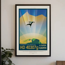 HD 40307g Adventure Awaits Futuristic Sci-Fi Poster PosterGoat