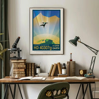 HD 40307g Adventure Awaits Futuristic Sci-Fi Poster PosterGoat