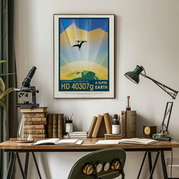 HD 40307g Adventure Awaits Futuristic Sci-Fi Poster PosterGoat