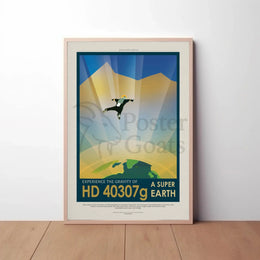 HD 40307g Adventure Awaits Futuristic Sci-Fi Poster PosterGoat