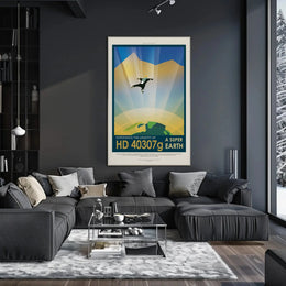 HD 40307g Adventure Awaits Futuristic Sci-Fi Poster PosterGoat