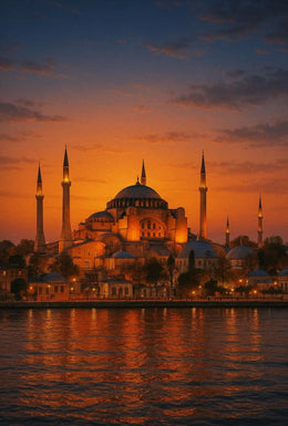 Hagia Sophia by Sunset Istanbul Cultural Heritage Poster PosterGoat