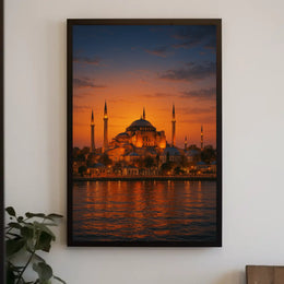 Hagia Sophia by Sunset Istanbul Cultural Heritage Poster PosterGoat