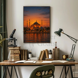 Hagia Sophia by Sunset Istanbul Cultural Heritage Poster PosterGoat