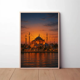 Hagia Sophia by Sunset Istanbul Cultural Heritage Poster PosterGoat