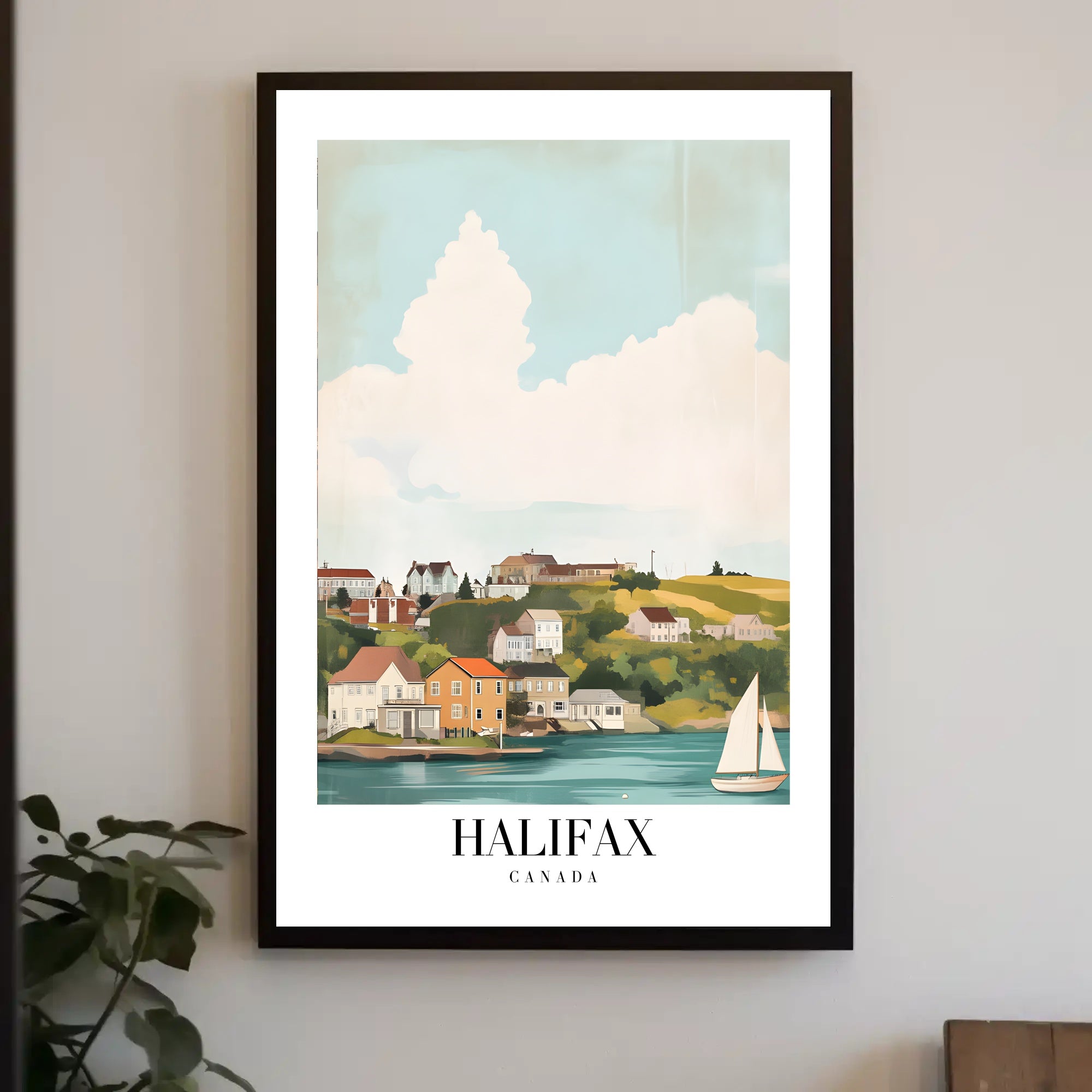 Halifax Coastal Vintage Travel Poster PosterGoat