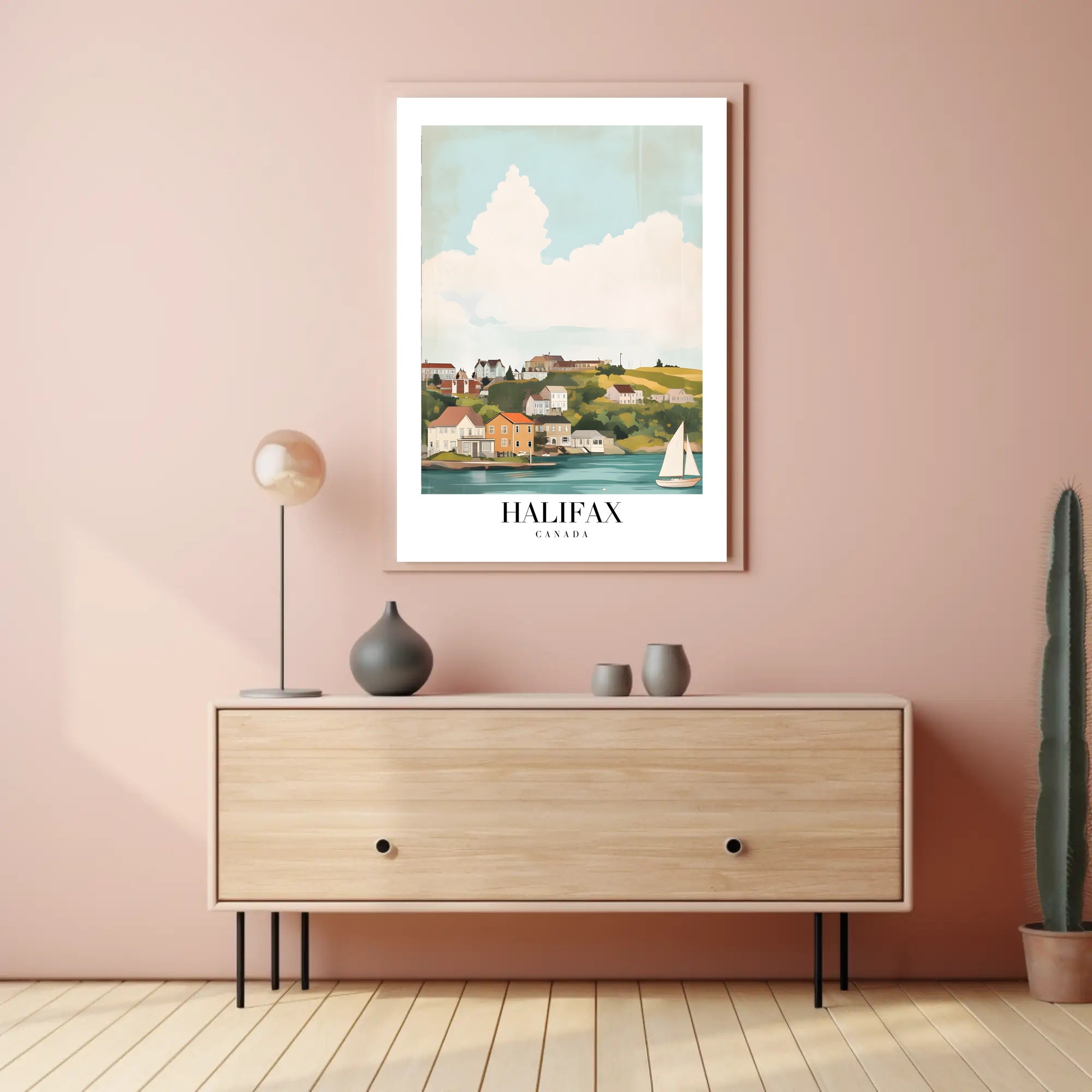 Halifax Coastal Vintage Travel Poster PosterGoat