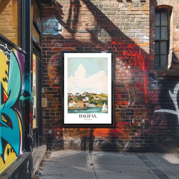 Halifax Coastal Vintage Travel Poster PosterGoat