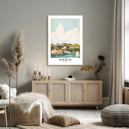 Halifax Coastal Vintage Travel Poster PosterGoat