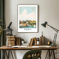 Halifax Coastal Vintage Travel Poster PosterGoat