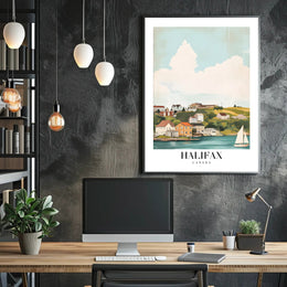 Halifax Coastal Vintage Travel Poster PosterGoat