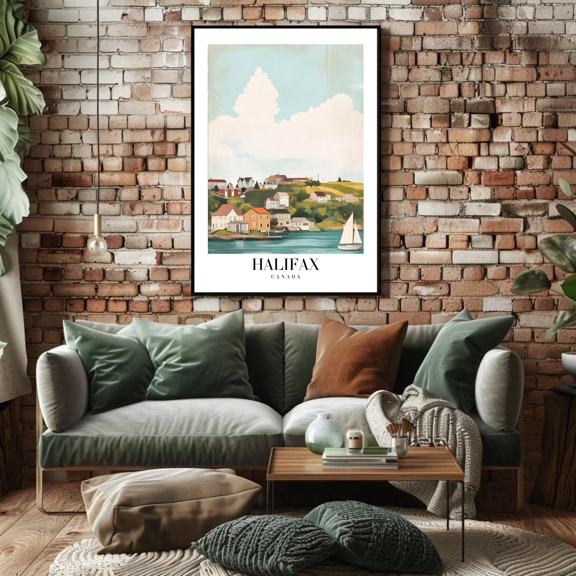 Halifax Coastal Vintage Travel Poster PosterGoat