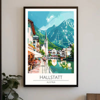 Hallstatt Austria Scenic View Travel Poster PosterGoat