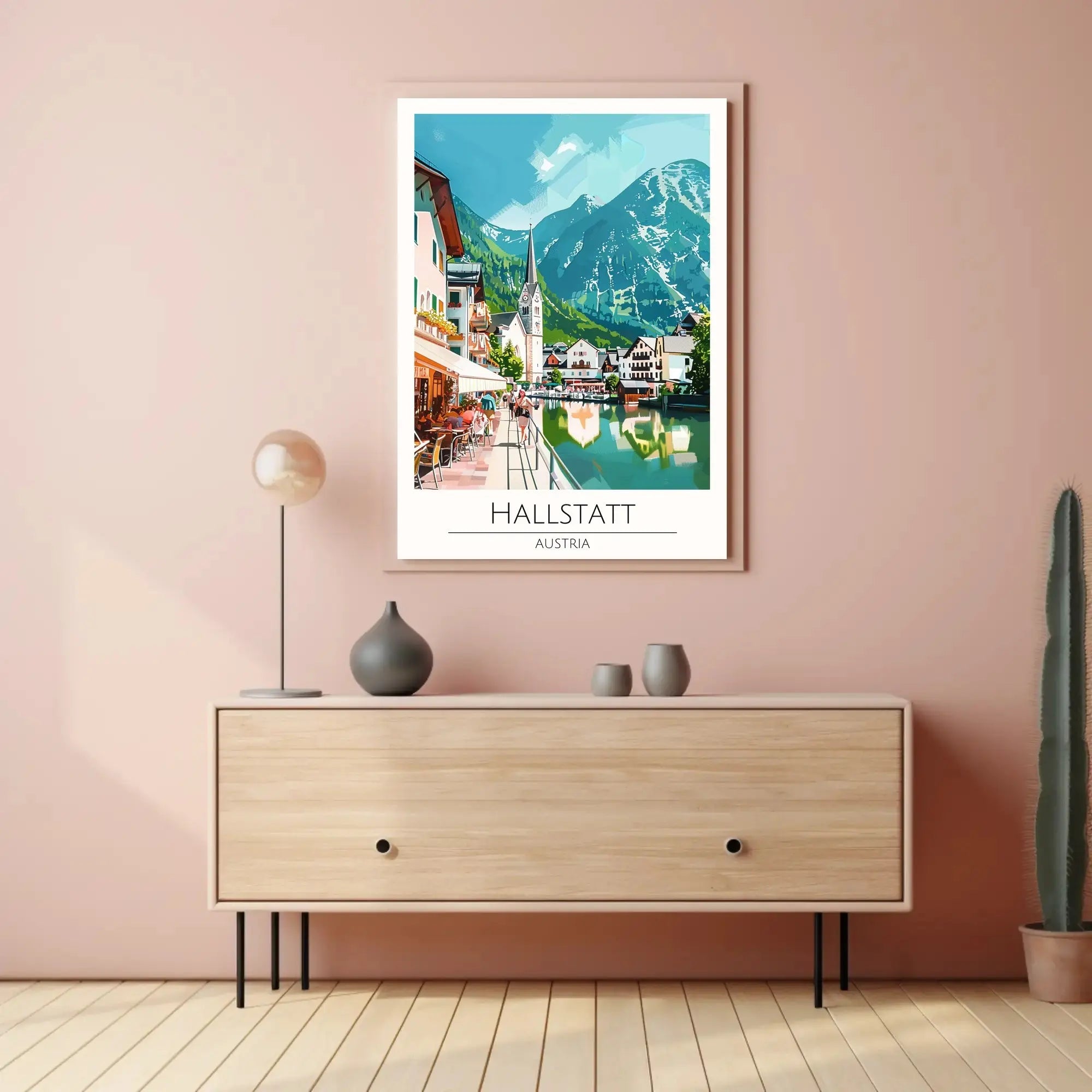 Hallstatt Austria Scenic View Travel Poster PosterGoat