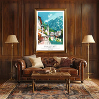 Hallstatt Austria Scenic View Travel Poster PosterGoat