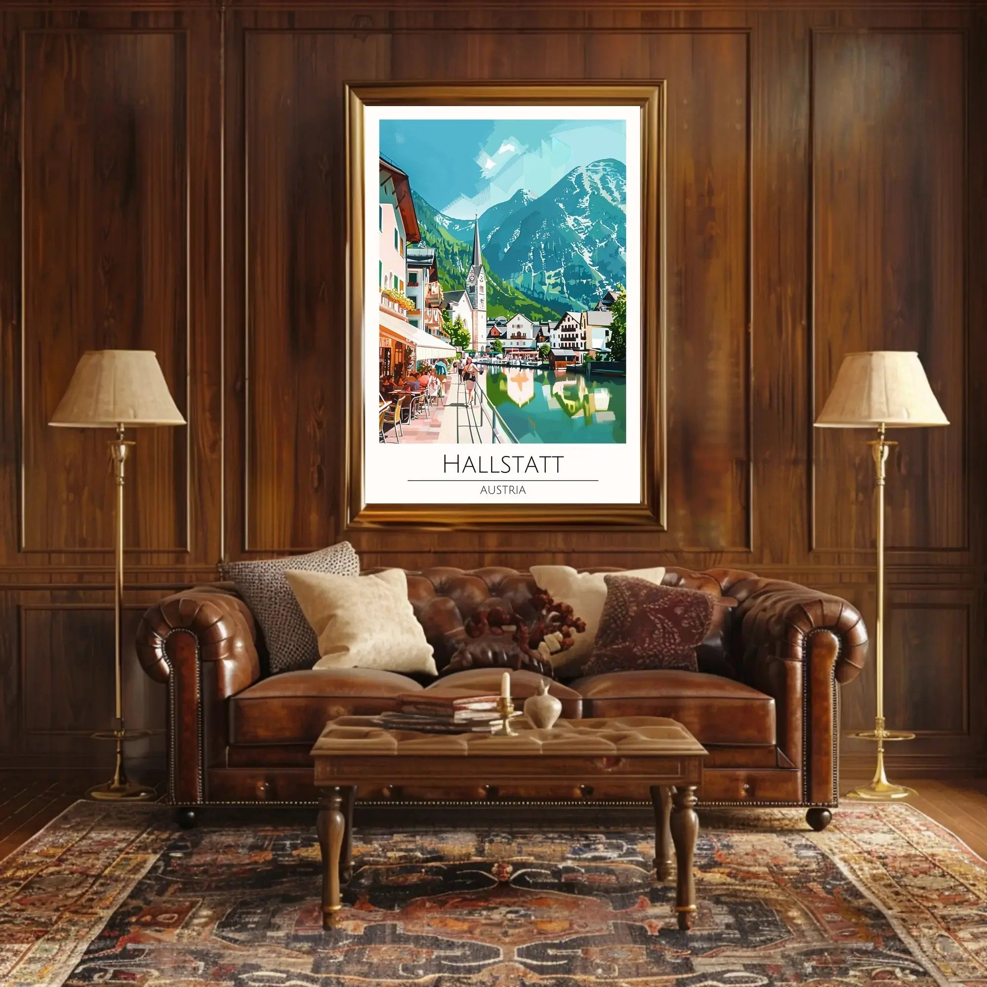 Hallstatt Austria Scenic View Travel Poster PosterGoat
