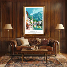Hallstatt Austria Scenic View Travel Poster PosterGoat