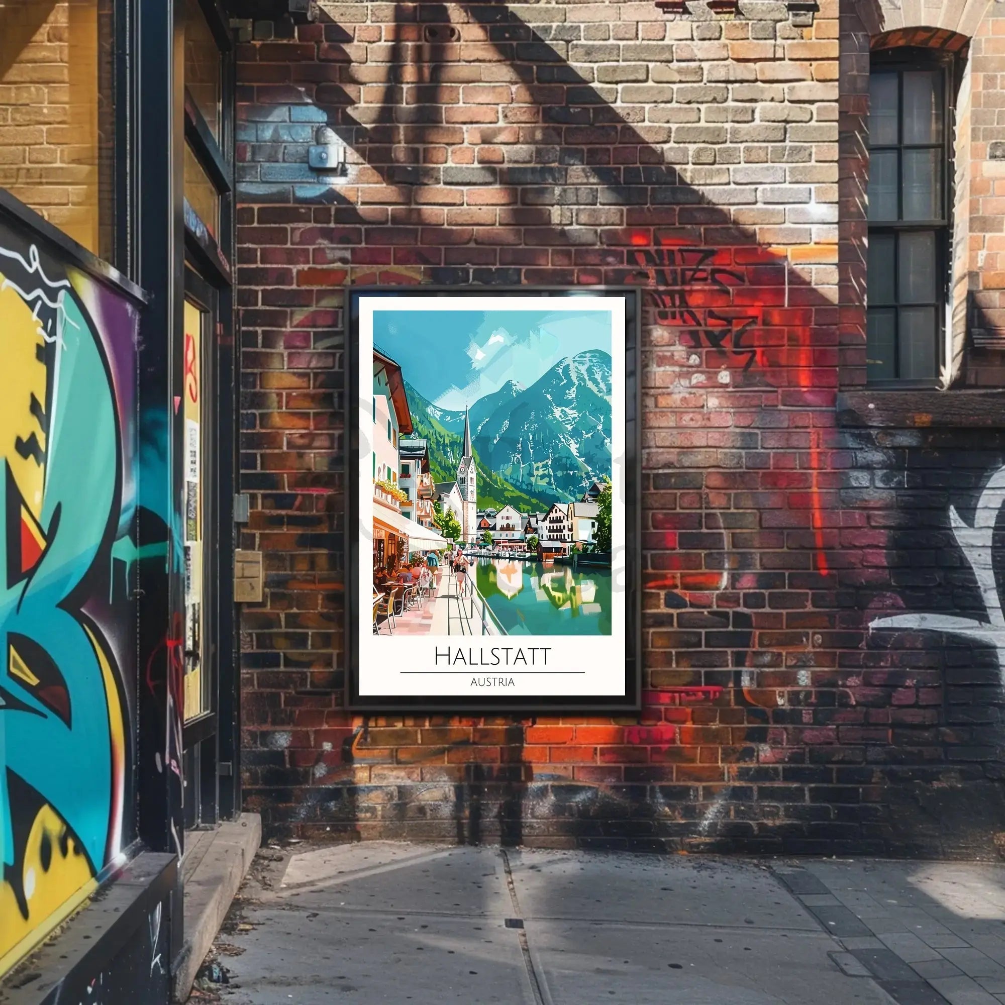 Hallstatt Austria Scenic View Travel Poster PosterGoat
