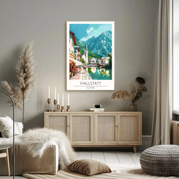 Hallstatt Austria Scenic View Travel Poster PosterGoat
