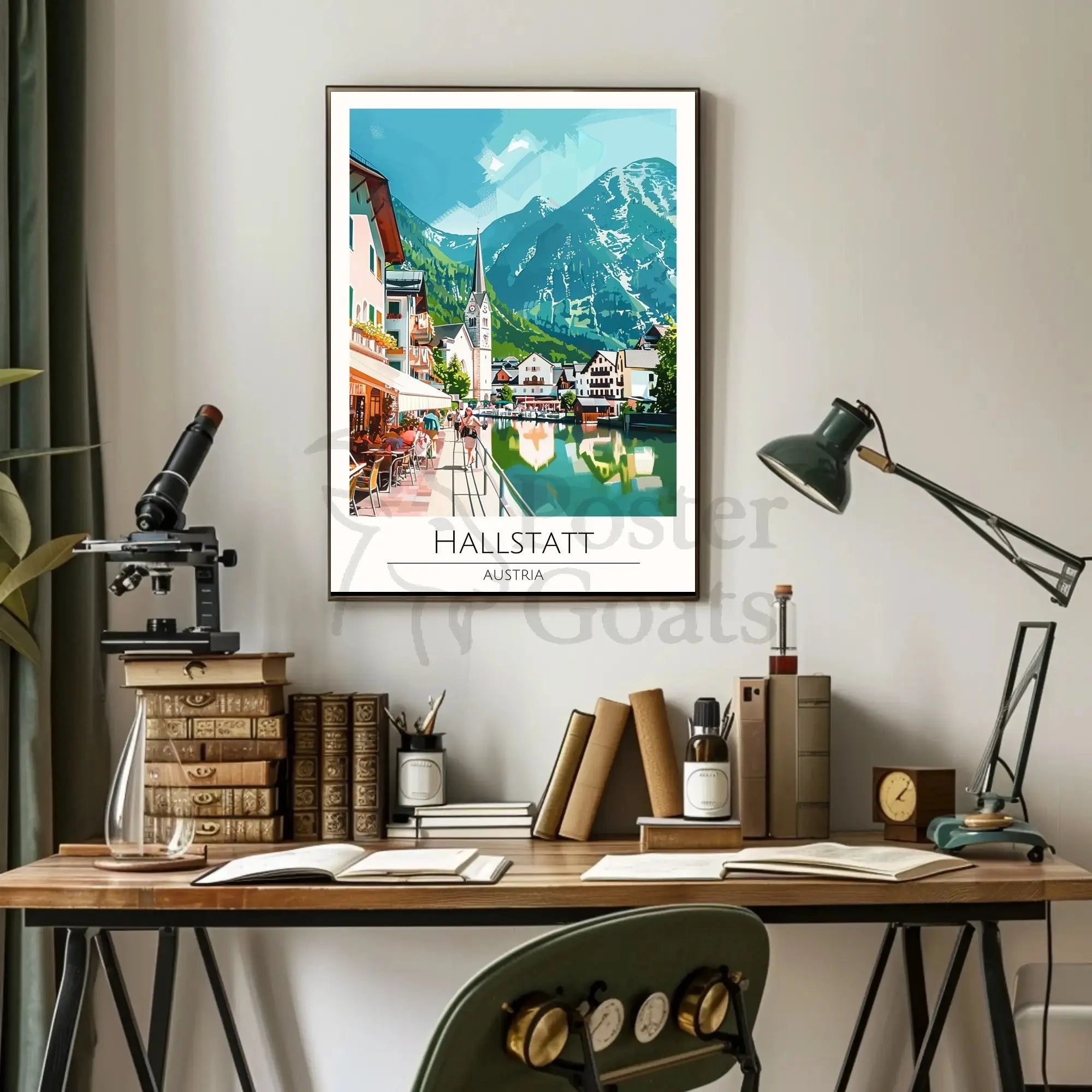 Hallstatt Austria Scenic View Travel Poster PosterGoat