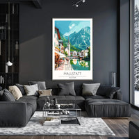 Hallstatt Austria Scenic View Travel Poster PosterGoat