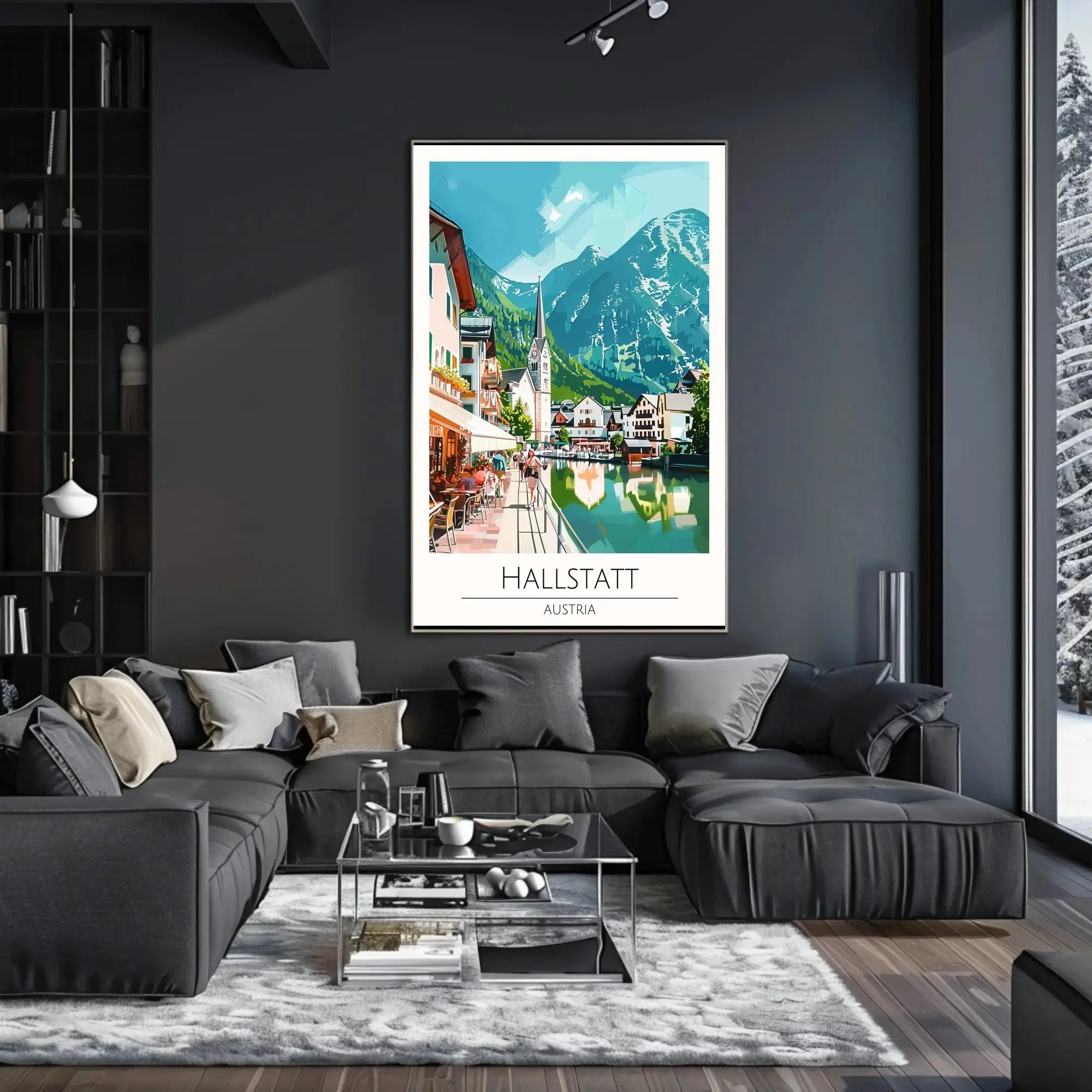 Hallstatt Austria Scenic View Travel Poster PosterGoat