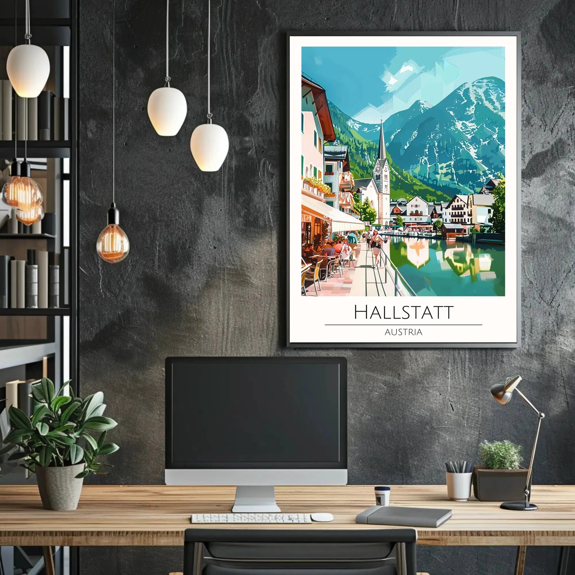 Hallstatt Austria Scenic View Travel Poster PosterGoat