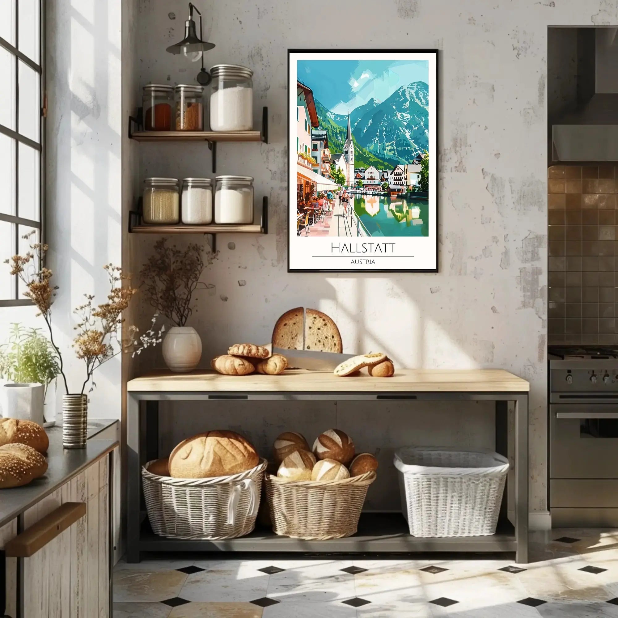 Hallstatt Austria Scenic View Travel Poster PosterGoat