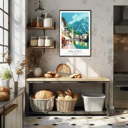 Hallstatt Austria Scenic View Travel Poster PosterGoat