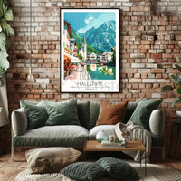 Hallstatt Austria Scenic View Travel Poster PosterGoat