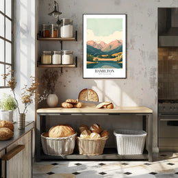 Hamilton Scenic Landscape Travel Poster PosterGoat