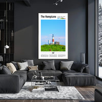 Hamptons Coastal Lighthouse Landscape Travel Poster PosterGoat