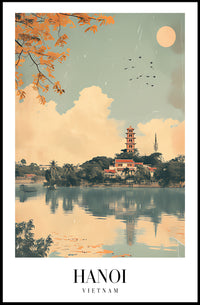 Hanoi Tranquility Scene Art Print Travel Poster PosterGoat