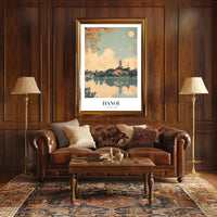 Hanoi Tranquility Scene Art Print Travel Poster PosterGoat