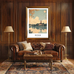Hanoi Tranquility Scene Art Print Travel Poster PosterGoat