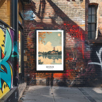 Hanoi Tranquility Scene Art Print Travel Poster PosterGoat