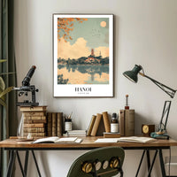 Hanoi Tranquility Scene Art Print Travel Poster PosterGoat