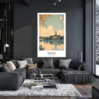 Hanoi Tranquility Scene Art Print Travel Poster PosterGoat