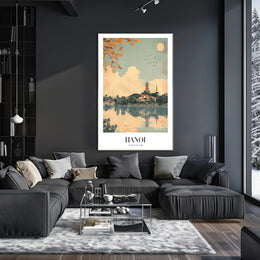 Hanoi Tranquility Scene Art Print Travel Poster PosterGoat