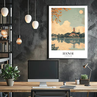 Hanoi Tranquility Scene Art Print Travel Poster PosterGoat