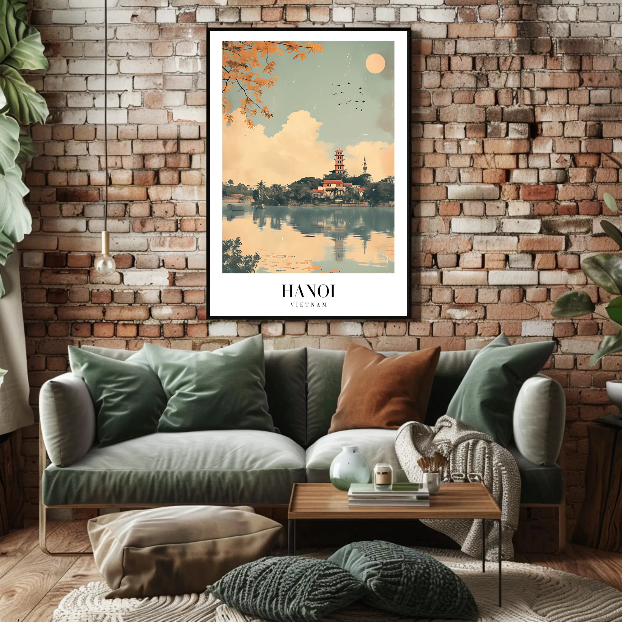 Hanoi Tranquility Scene Art Print Travel Poster PosterGoat