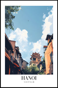 Hanoi's Scenic Urban Panorama: Travel Poster PosterGoat
