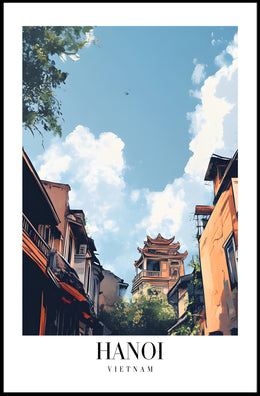 Hanoi's Scenic Urban Panorama: Travel Poster PosterGoat