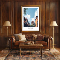 Hanoi's Scenic Urban Panorama: Travel Poster PosterGoat