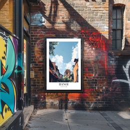 Hanoi's Scenic Urban Panorama: Travel Poster PosterGoat