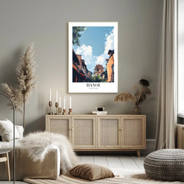 Hanoi's Scenic Urban Panorama: Travel Poster PosterGoat
