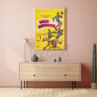 Harlem Globetrotters Retro Basketball Show Vintage Sports Poster PosterGoat