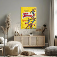 Harlem Globetrotters Retro Basketball Show Vintage Sports Poster PosterGoat