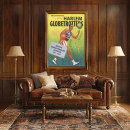 Harlem Globetrotters Silver Anniversary Sports Poster PosterGoat